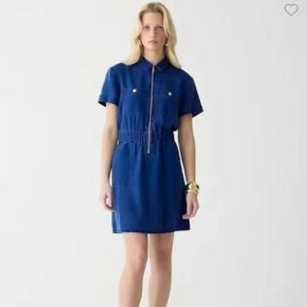 Women’s J.Crew Dress Chino Utility Denim Color 16 NWT New Zip Front